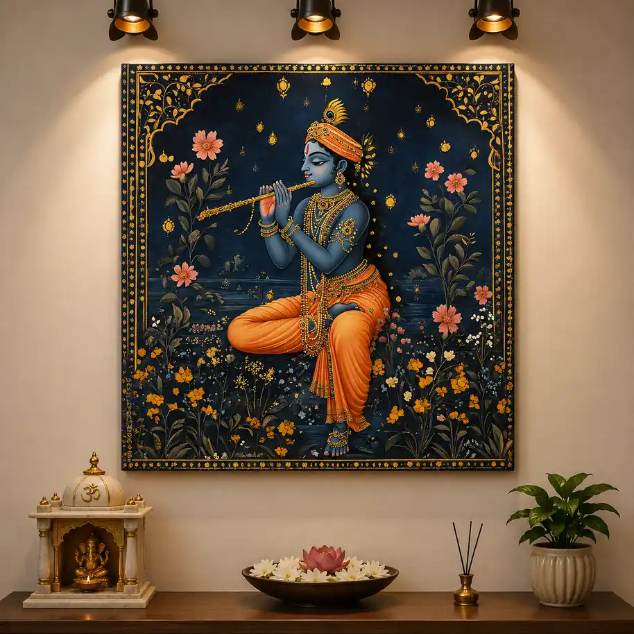 Anayat Lord Krishna Flute Canvas - Image 6