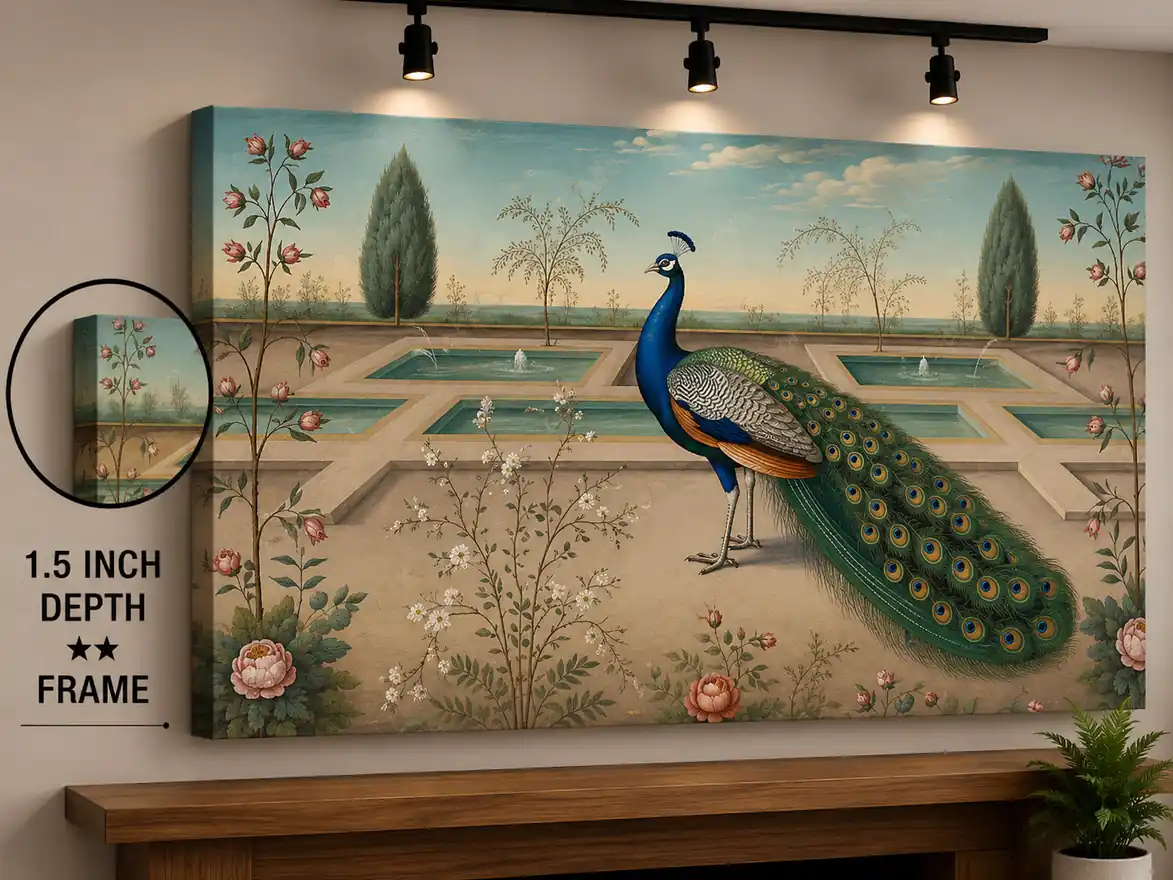 Anayat Peacock Royal Garden Canvas - Image 2
