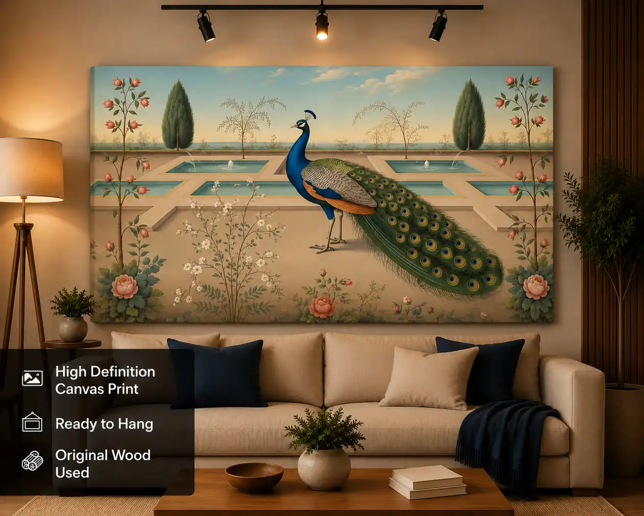 Anayat Peacock Royal Garden Canvas - Image 3