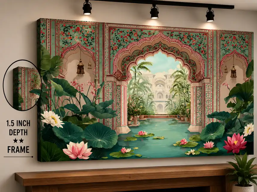 Anayat Lotus Garden Palace Canvas - Image 2