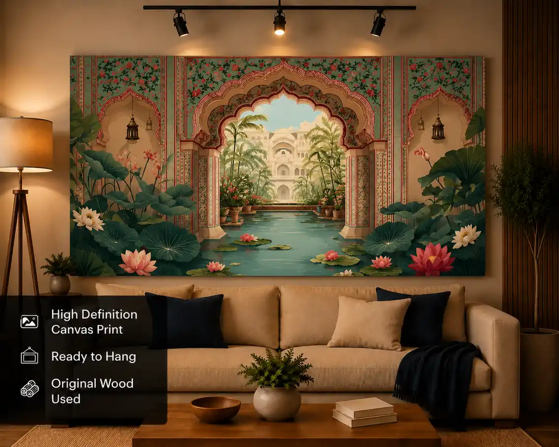 Anayat Lotus Garden Palace Canvas - Image 3