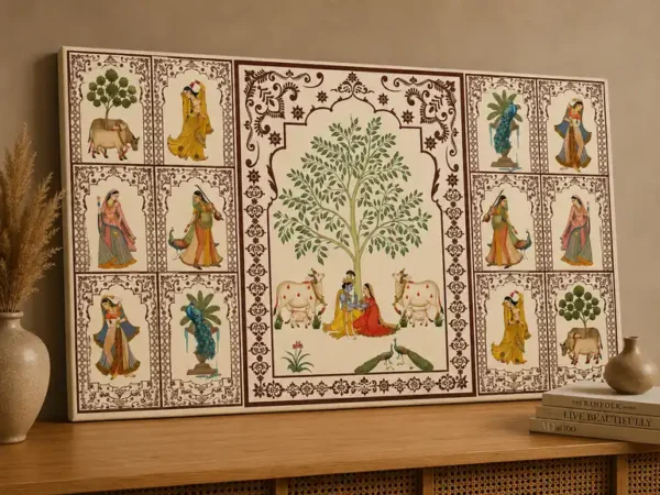 Anayat Radha Krishna Tree of Life Canvas