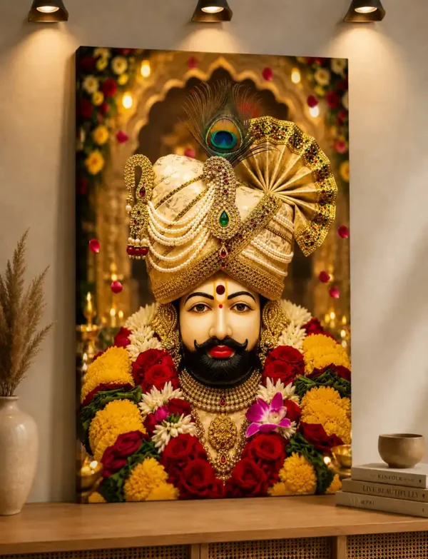 Anayat Regal Hindu Devotional Portrait Canvas