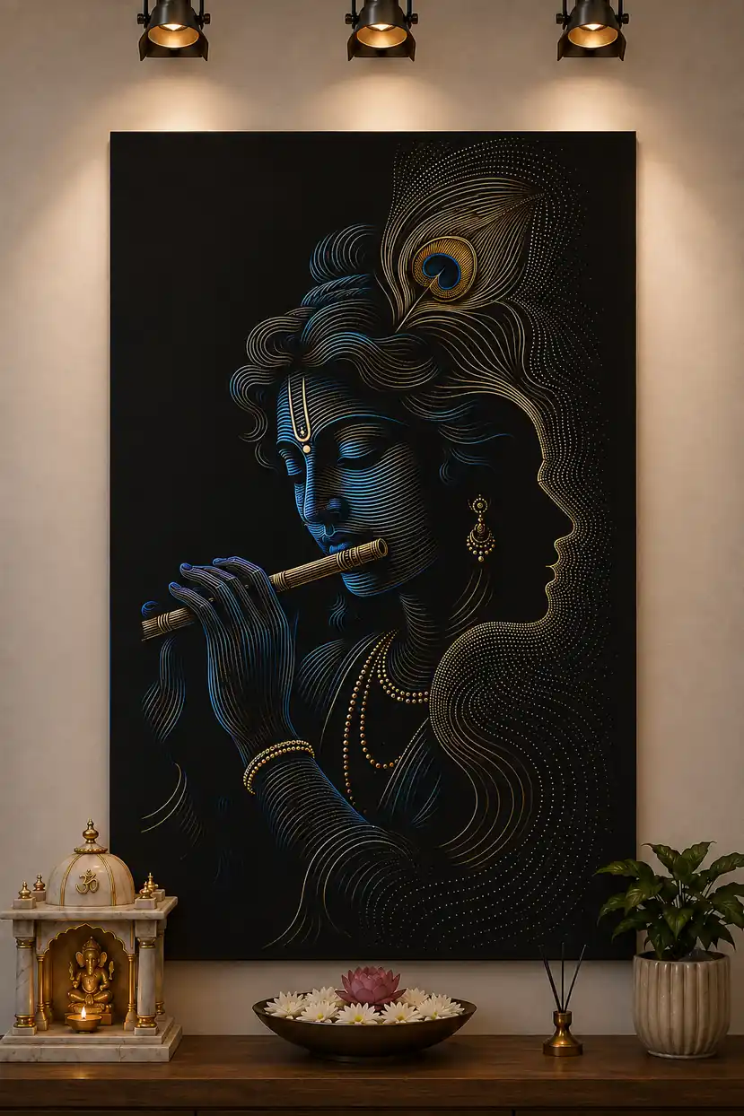 Anayat Lord Krishna Divine Canvas