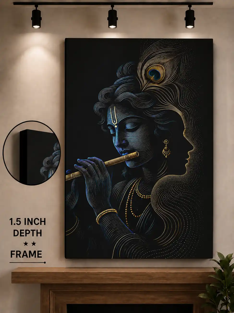Anayat Lord Krishna Divine Canvas - Image 3