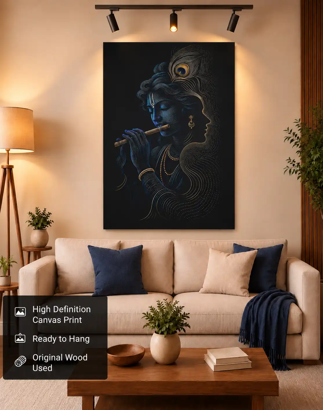 Anayat Lord Krishna Divine Canvas - Image 4
