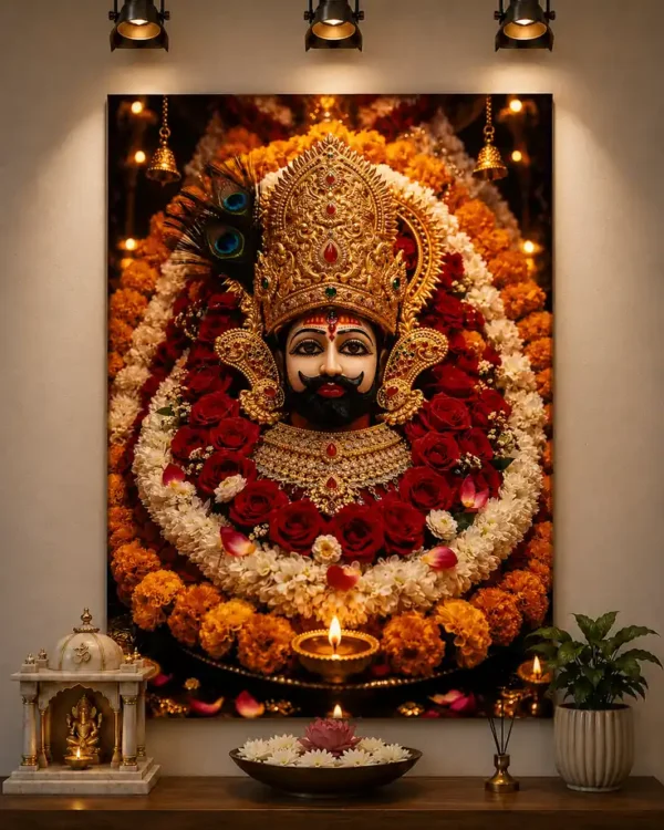 Anayat Temple Devotional Portrait Canvas