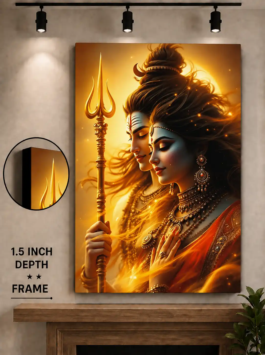 Anayat Shiva Parvati Divine Union Canvas - Image 3