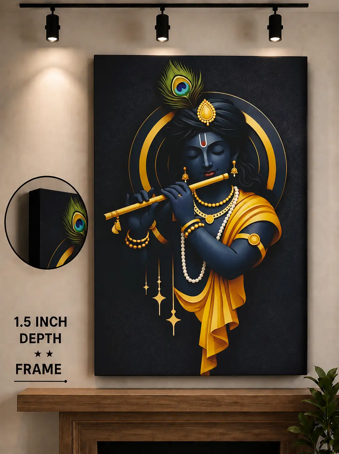 Anayat Lord Krishna Flute Player Canvas - Image 3