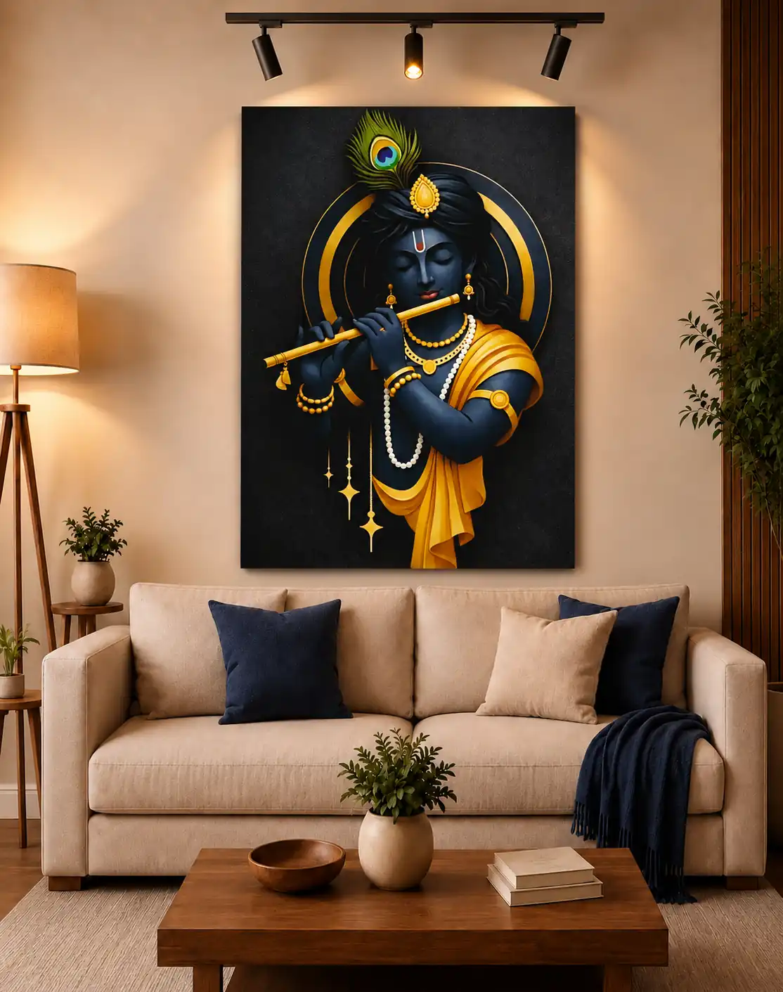 Anayat Lord Krishna Flute Player Canvas - Image 4