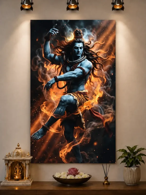 Anayat Lord Shiva Nataraja Cosmic Dance Canvas