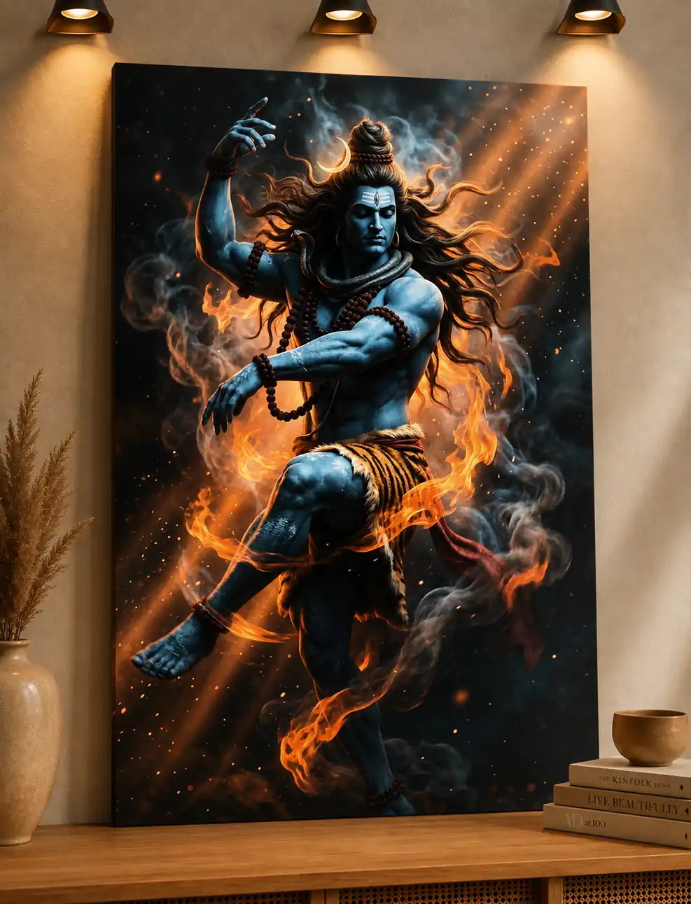 Anayat Lord Shiva Nataraja Cosmic Dance Canvas - Image 2