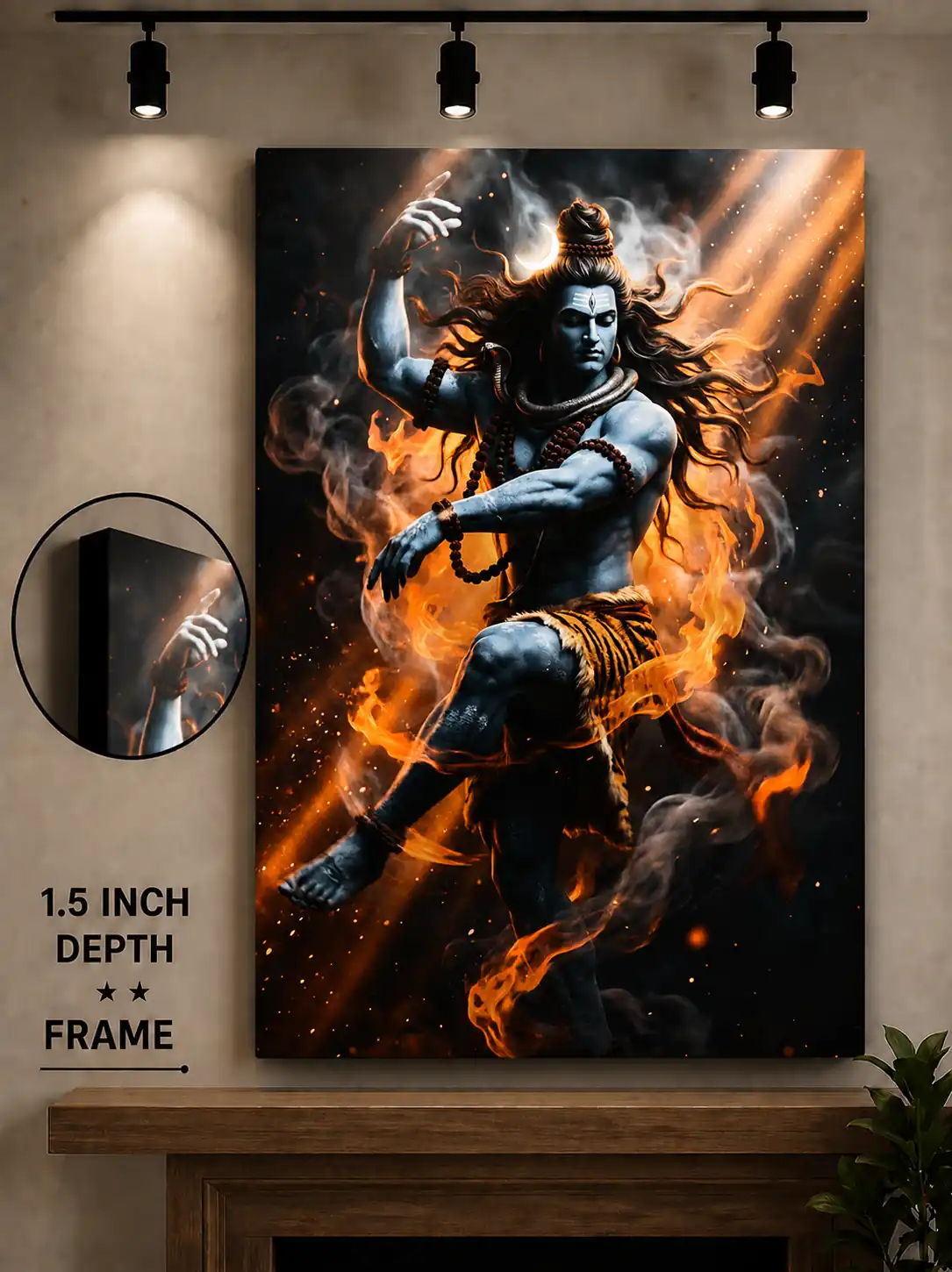Anayat Lord Shiva Nataraja Cosmic Dance Canvas - Image 3