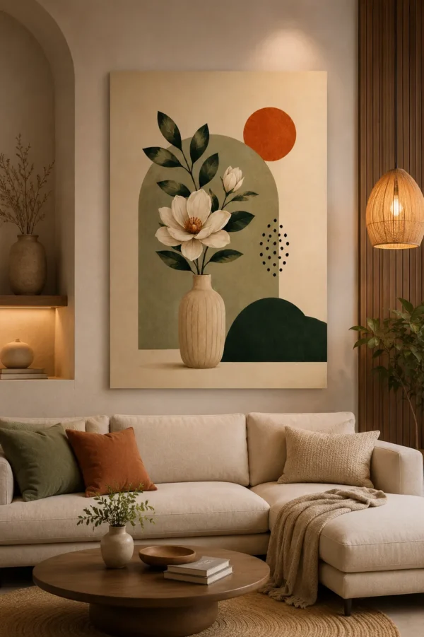Anayat Minimalist Floral Still Life Canvas