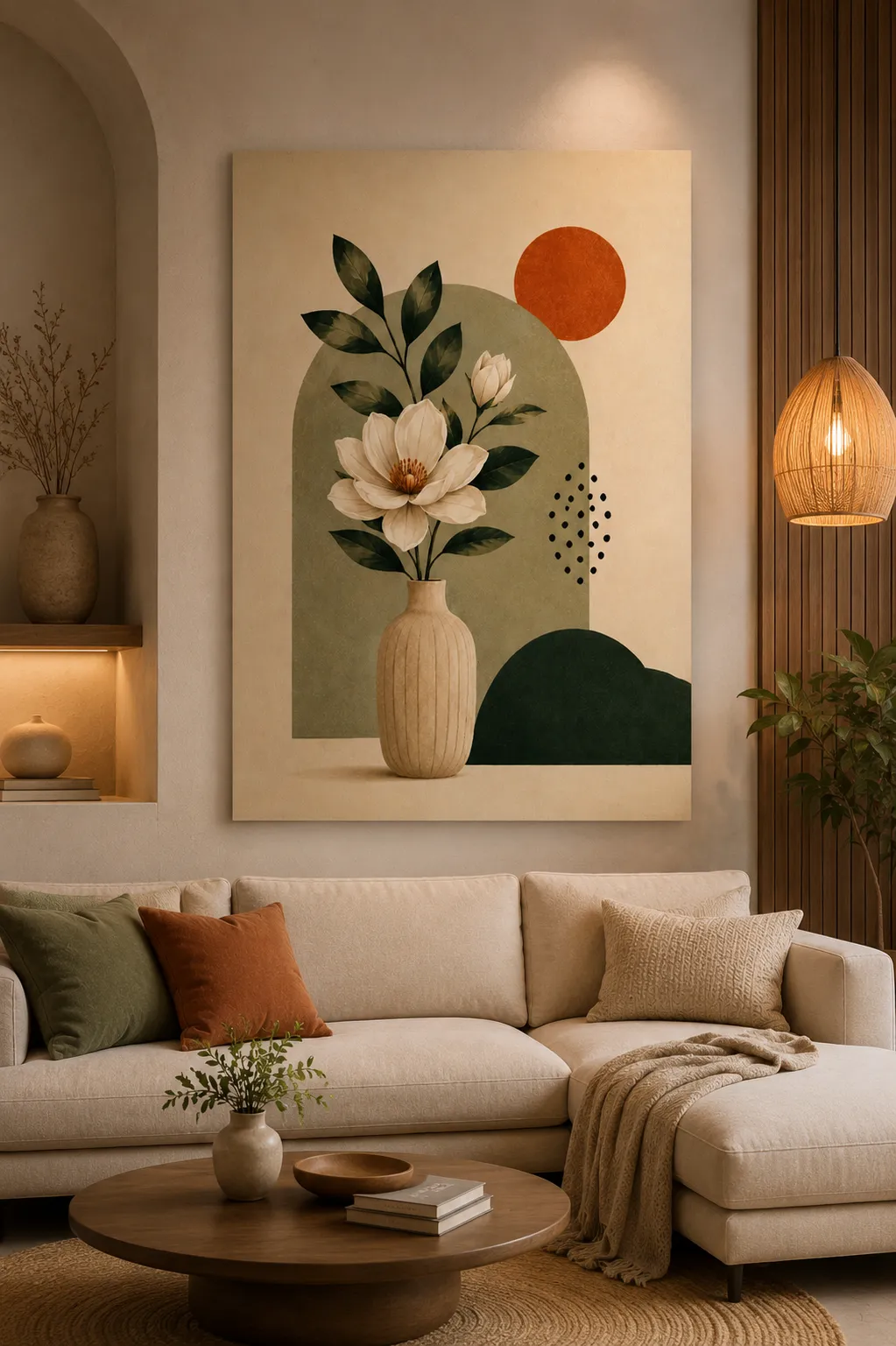 Anayat Minimalist Floral Still Life Canvas