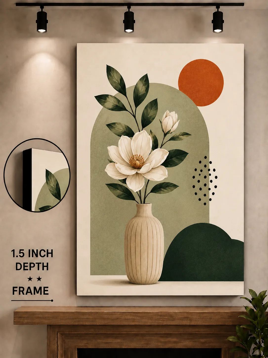 Anayat Minimalist Floral Still Life Canvas - Image 3