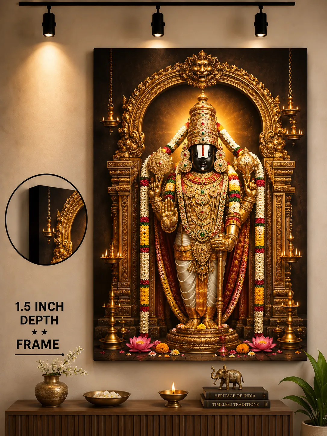 Anayat Lord Venkateswara Temple Canvas - Image 3
