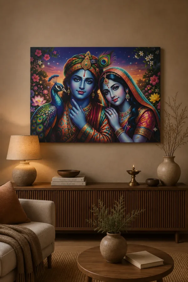 Anayat Radha Krishna Divine Love Canvas
