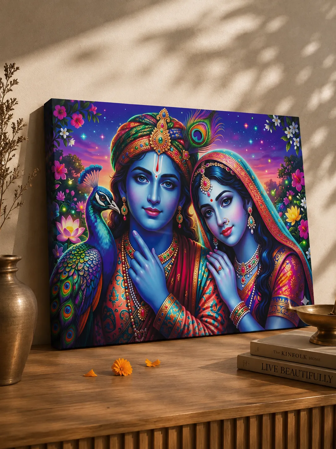 Anayat Radha Krishna Divine Love Canvas - Image 2