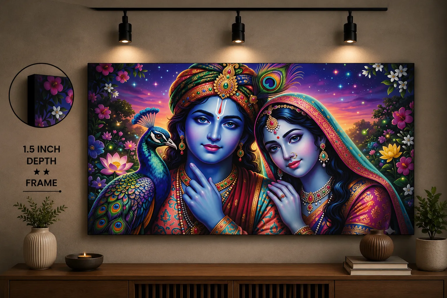 Anayat Radha Krishna Divine Love Canvas - Image 3