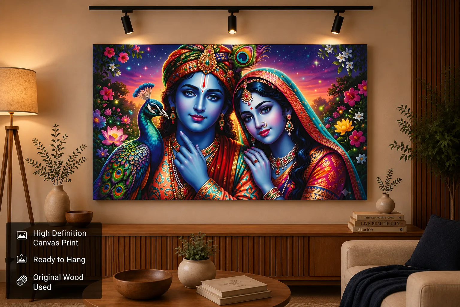 Anayat Radha Krishna Divine Love Canvas - Image 4