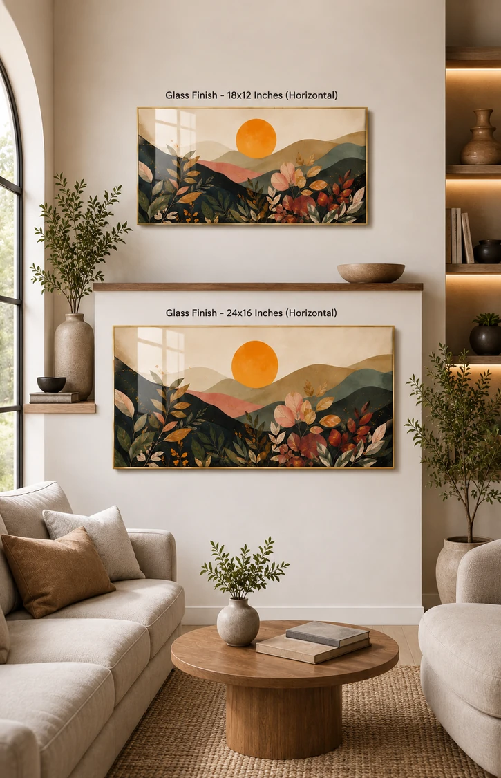 Anayat Wood Glass Finish Wall Art – Royal Palace Garden Lotus Pond - Image 4