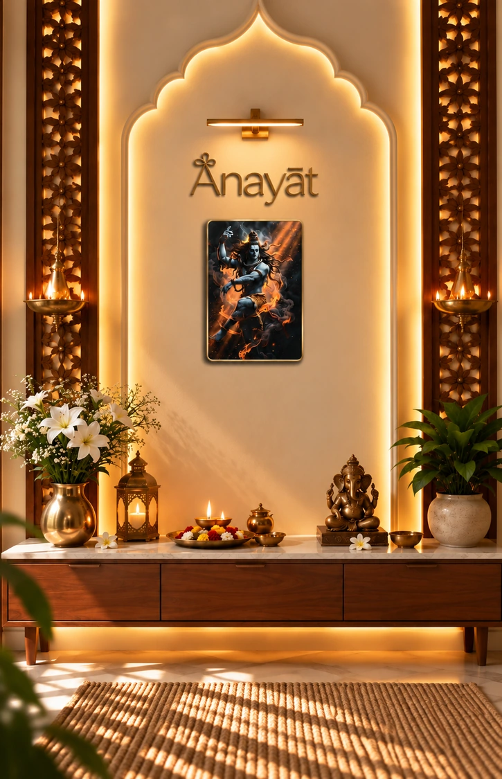 Anayat Wood Glass Finish Wall Art – Lord Shiva Nataraja Cosmic Dance - Image 3