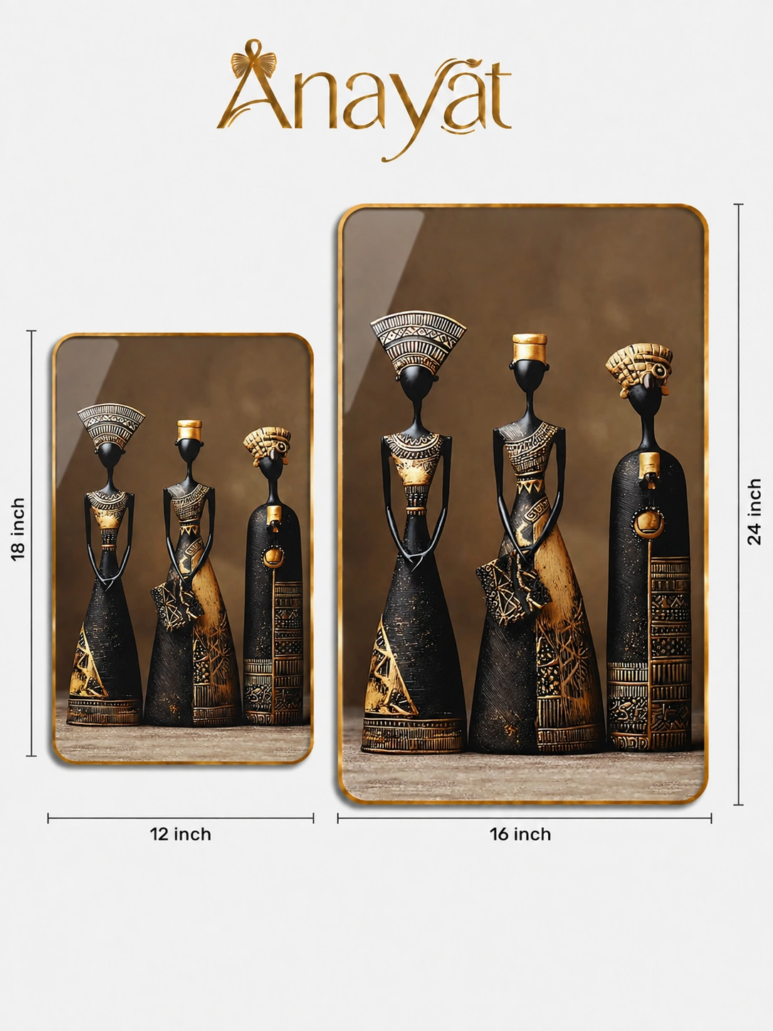 Anayat Wood Glass Finish Wall Art – African Tribal Heritage - Image 4