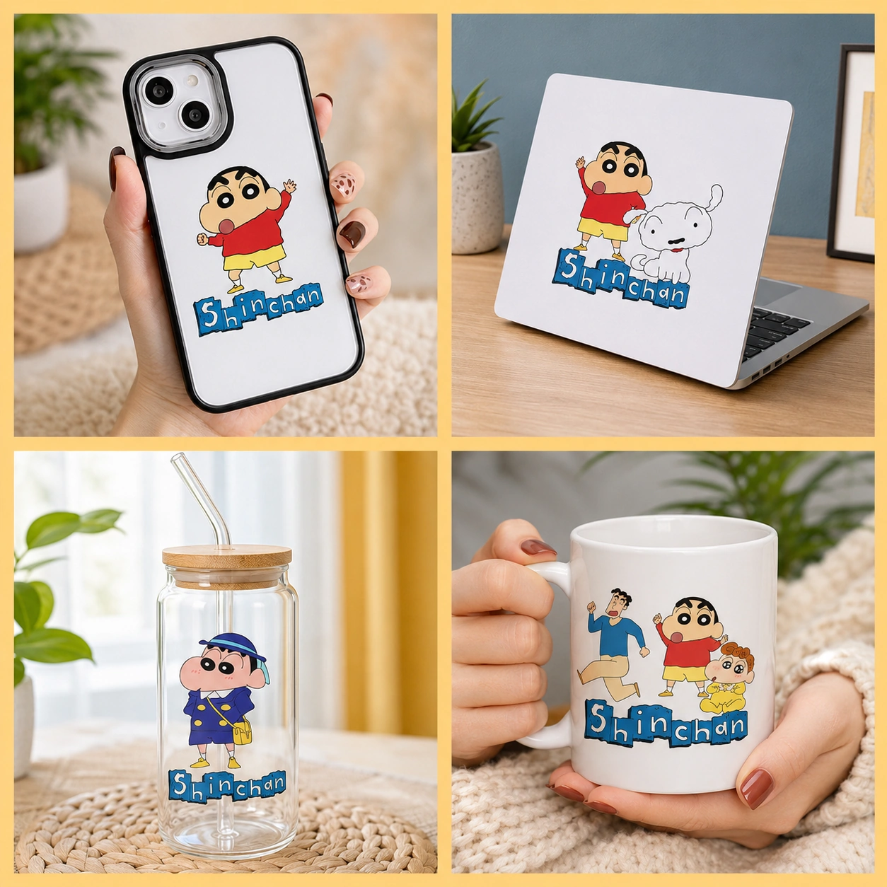 Anayat UV DTF Cup Wrap Transfer Stickers – 4 Sheets Cartoon, Gaming & Anime Characters - Image 4