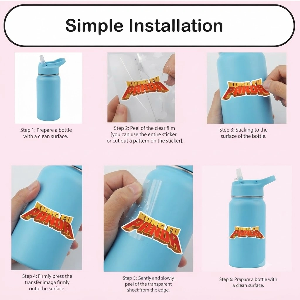 Anayat UV DTF Cup Wrap Transfer Stickers – 4 Sheets Cartoon, Fantasy & Animated Movies - Image 5
