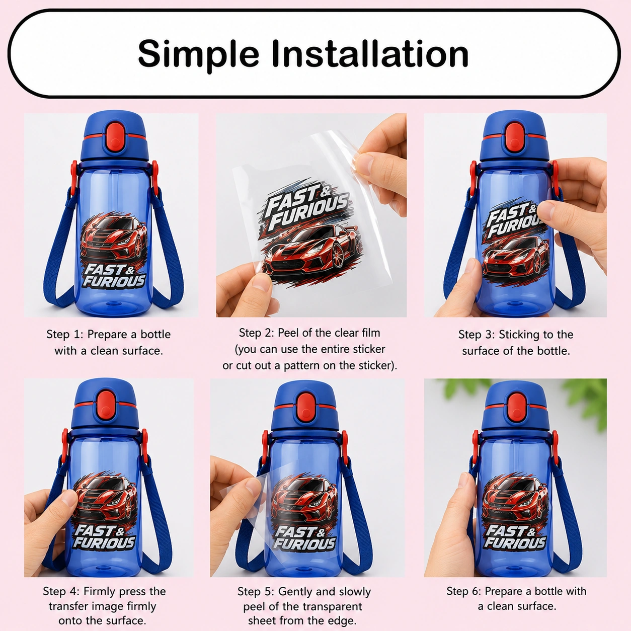 Anayat UV DTF Cup Wrap Transfer Stickers – 4 Sheets Racing, Sports Car & Off-Road - Image 5