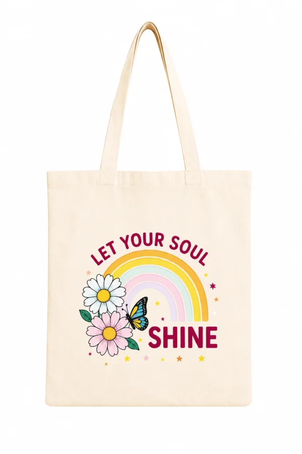 Anayat Cotton Tote Bag – Let Your Soul Shine