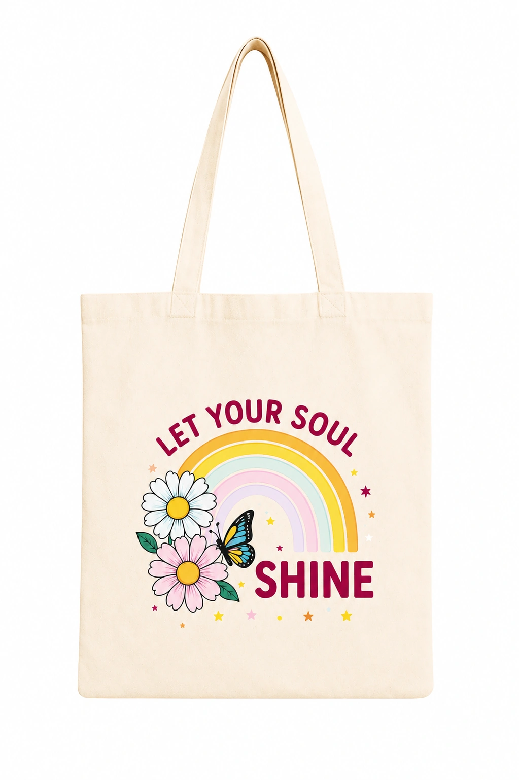 Anayat Cotton Tote Bag – Let Your Soul Shine