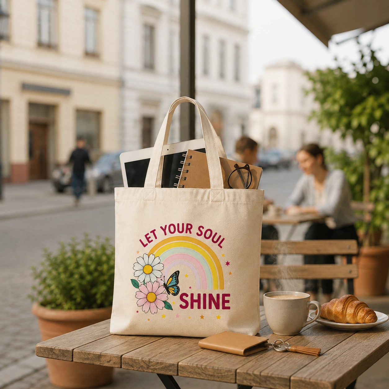 Anayat Cotton Tote Bag – Let Your Soul Shine - Image 4