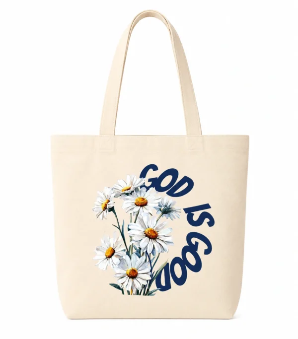 Anayat Cotton Tote Bag – God Is Good Floral