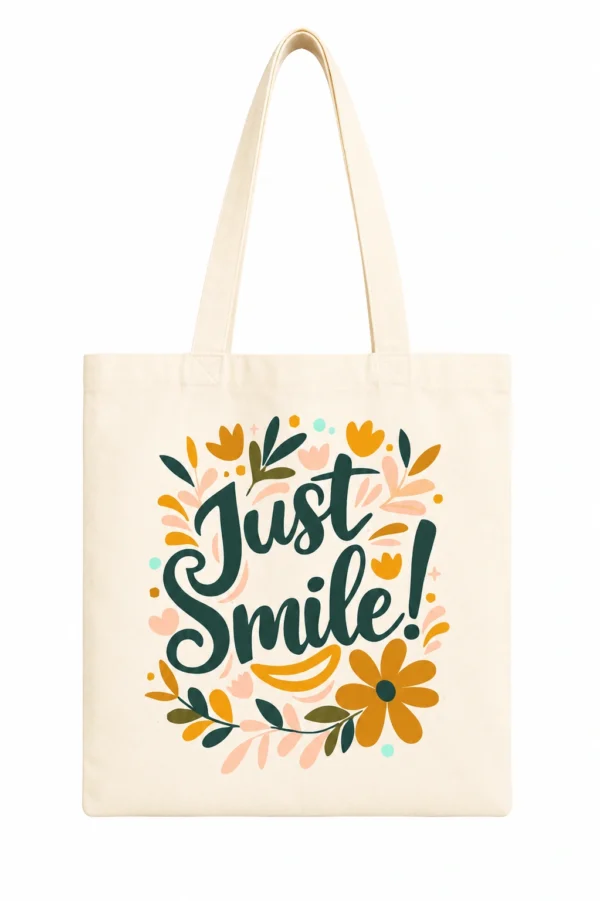 Anayat Cotton Tote Bag – Just Smile